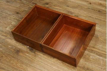 中古　欅(ケヤキ)材　木目が美しい水屋箪笥　(R-087718)