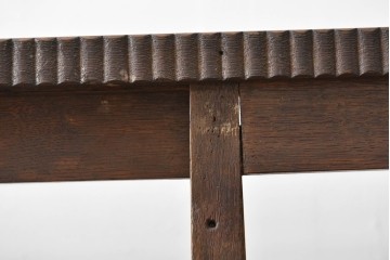 和製アンティーク　昭和初期　至高のデザイン!　リブ状の木枠装飾が印象的な4面ガラスのガラスケース　(R-087723)