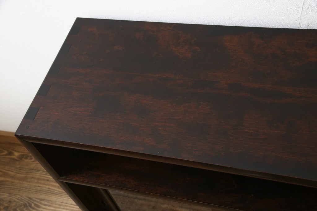 中古　松本民芸家具　可愛らしいデザインの90型茶タンス　定価約44万円　(R-087727)