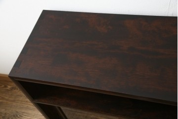 中古　松本民芸家具　可愛らしいデザインの90型茶タンス　定価約44万円　(R-087727)