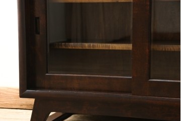 中古　松本民芸家具　可愛らしいデザインの90型茶タンス　定価約44万円　(R-087727)
