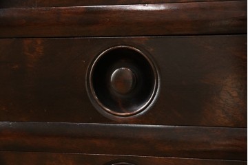 中古　松本民芸家具　可愛らしいデザインの90型茶タンス　定価約44万円　(R-087727)
