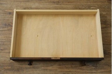 中古　希少な廃番品　蝦夷民藝(蝦夷民芸家具)　取り外せる小引き出し付きライティングビューロー(R-087731)