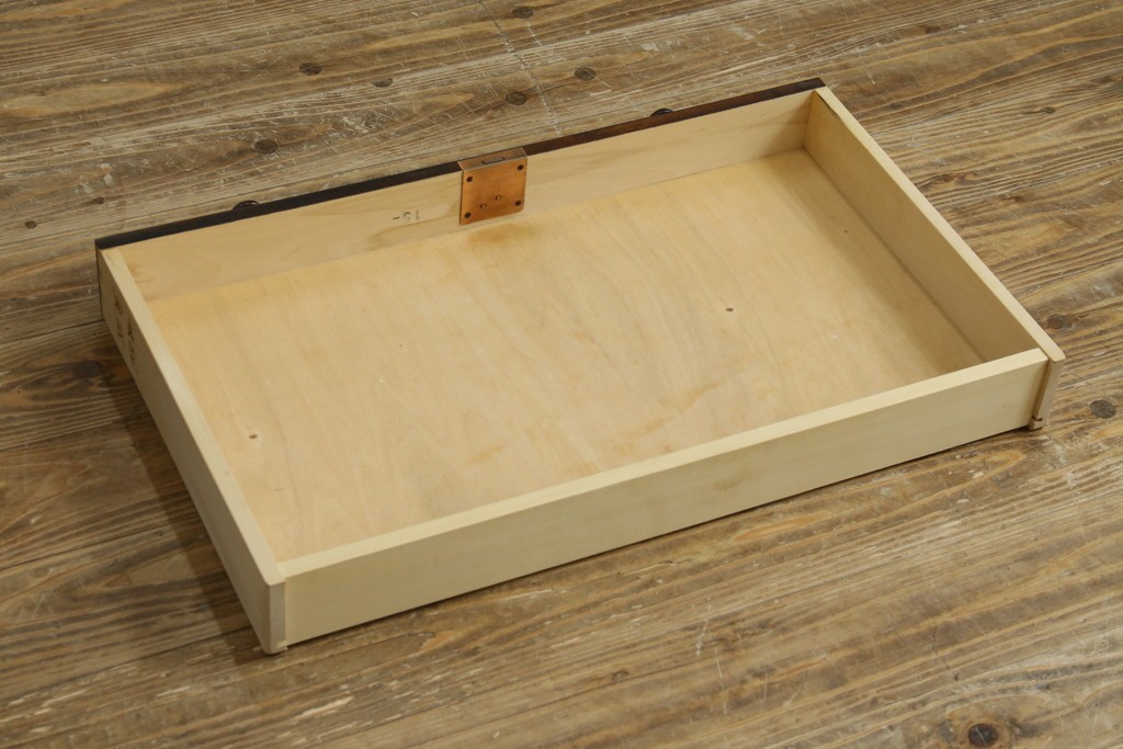 中古　希少な廃番品　蝦夷民藝(蝦夷民芸家具)　取り外せる小引き出し付きライティングビューロー(R-087731)