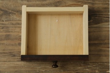 中古　希少な廃番品　蝦夷民藝(蝦夷民芸家具)　取り外せる小引き出し付きライティングビューロー(R-087731)