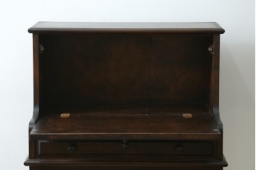 中古　希少な廃番品　蝦夷民藝(蝦夷民芸家具)　取り外せる小引き出し付きライティングビューロー(R-087731)