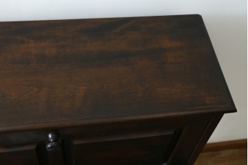 中古　希少な廃番品　蝦夷民藝(蝦夷民芸家具)　取り外せる小引き出し付きライティングビューロー(R-087731)