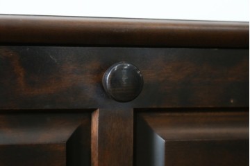 中古　希少な廃番品　蝦夷民藝(蝦夷民芸家具)　取り外せる小引き出し付きライティングビューロー(R-087731)