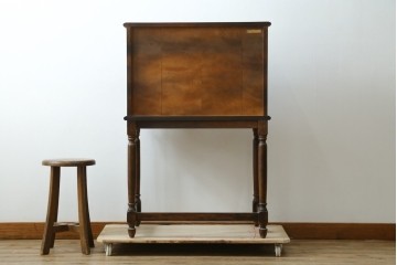 中古　希少な廃番品　蝦夷民藝(蝦夷民芸家具)　取り外せる小引き出し付きライティングビューロー(R-087731)