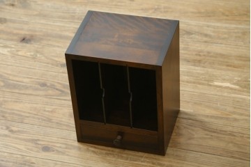 中古　希少な廃番品　蝦夷民藝(蝦夷民芸家具)　取り外せる小引き出し付きライティングビューロー　(R-087731)