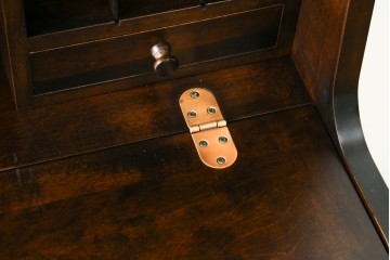 中古　希少な廃番品　蝦夷民藝(蝦夷民芸家具)　取り外せる小引き出し付きライティングビューロー　(R-087731)