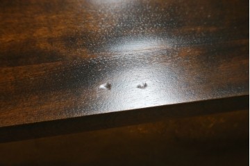 中古　希少な廃番品　蝦夷民藝(蝦夷民芸家具)　取り外せる小引き出し付きライティングビューロー　(R-087731)