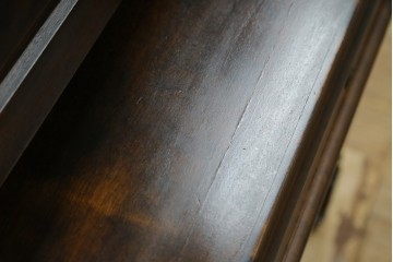 中古　希少な廃番品　蝦夷民藝(蝦夷民芸家具)　取り外せる小引き出し付きライティングビューロー　(R-087731)