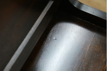 中古　希少な廃番品　蝦夷民藝(蝦夷民芸家具)　取り外せる小引き出し付きライティングビューロー　(R-087731)