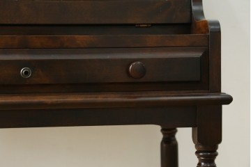 中古　希少な廃番品　蝦夷民藝(蝦夷民芸家具)　取り外せる小引き出し付きライティングビューロー　(R-087731)