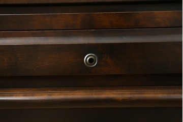 中古　希少な廃番品　蝦夷民藝(蝦夷民芸家具)　取り外せる小引き出し付きライティングビューロー　(R-087731)
