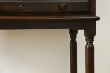 中古　希少な廃番品　蝦夷民藝(蝦夷民芸家具)　取り外せる小引き出し付きライティングビューロー　(R-087731)