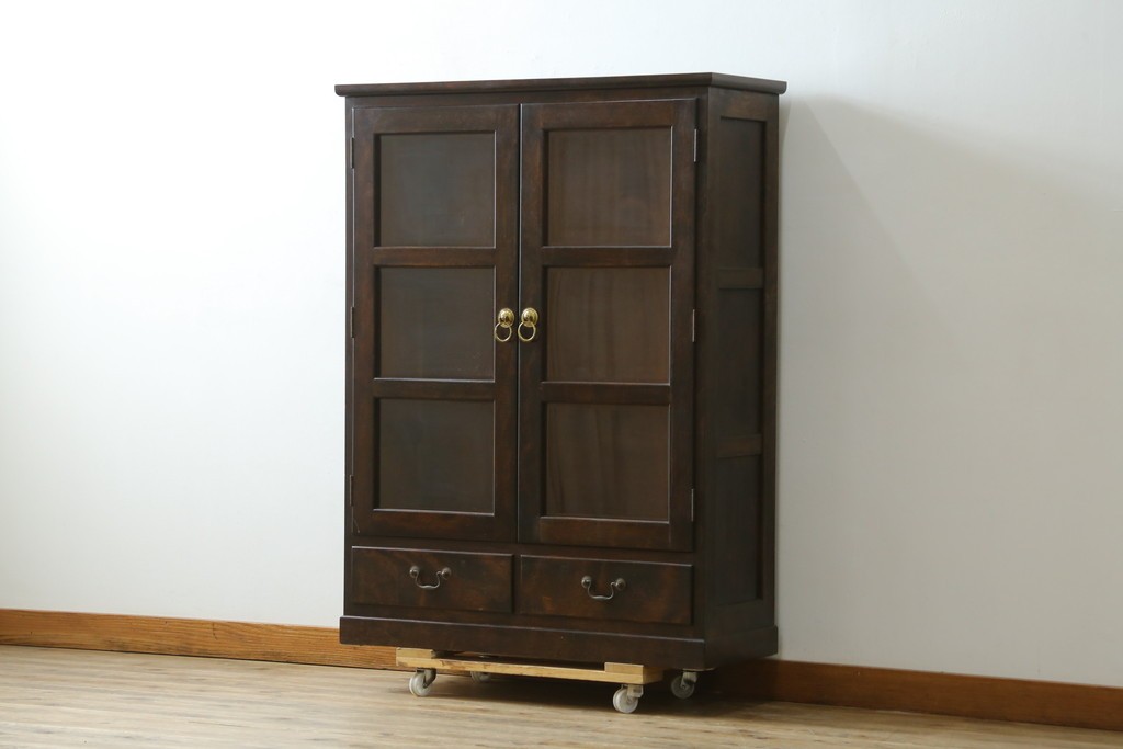中古　美品　松本民芸家具　クラシカルなB型書棚　定価約43万円　(R-087743)