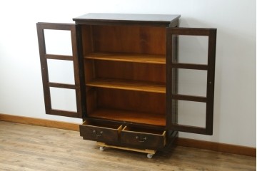 中古　美品　松本民芸家具　クラシカルなB型書棚　定価約43万円　(R-087743)