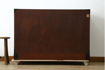 中古　美品　仙台民藝箪笥(仙台箪笥)　重厚な金具が目を惹く衣装箪笥　定価約50万円　(R-087744)