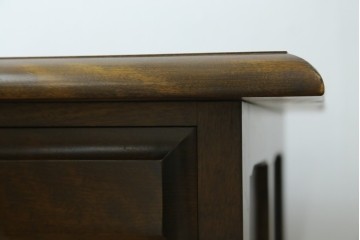 和製ヴィンテージ　国産　職人手作り品　民芸デザインの片袖机　(R-087745)