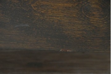 和製ヴィンテージ　国産　職人手作り品　民芸デザインの片袖机　(R-087745)