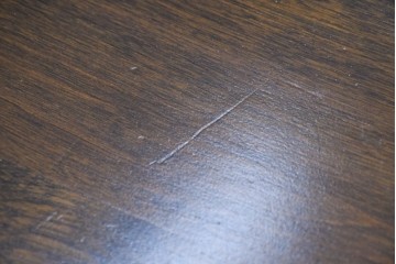 和製ヴィンテージ　国産　職人手作り品　民芸デザインの片袖机　(R-087745)