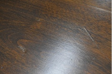 和製ヴィンテージ　国産　職人手作り品　民芸デザインの片袖机　(R-087745)