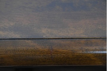 和製ヴィンテージ　国産　職人手作り品　民芸デザインの片袖机　(R-087745)