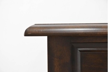 和製ヴィンテージ　国産　職人手作り品　民芸デザインの片袖机　(R-087745)