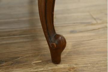 中古　高級品　希少デザイン　ドレクセル風の優美なラウンドローテーブル　(R-087747)