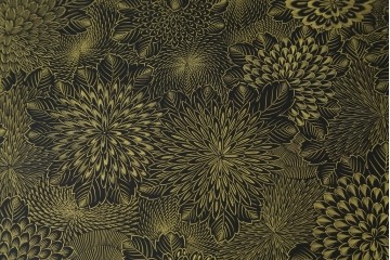 中古　美品　輪島塗　菊花尽くしの金蒔絵が見事な座卓　定価約170万円　(R-087748)