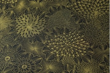 中古　美品　輪島塗　菊花尽くしの金蒔絵が見事な座卓　定価約170万円　(R-087748)