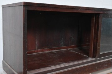 《天板取り付け加工費込み》　和製ビンテージ　落ち着いた色味が空間に馴染む収納力のあるローボード　(R-087753)