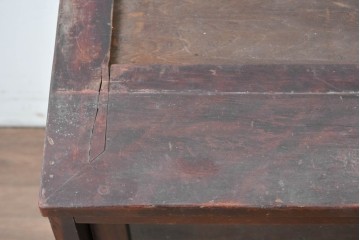 《天板取り付け加工費込み》　和製ビンテージ　落ち着いた色味が空間に馴染む収納力のあるローボード　(R-087753)