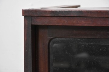 《天板取り付け加工費込み》　和製ビンテージ　落ち着いた色味が空間に馴染む収納力のあるローボード　(R-087753)