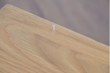 中古　希少な廃番品　無印良品(MUJI)　オーク無垢材　すっきりとしたデザインのデスク　(R-087754)