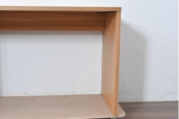 中古　希少な廃番品　無印良品(MUJI)　オーク無垢材　すっきりとしたデザインのデスク　(R-087754)