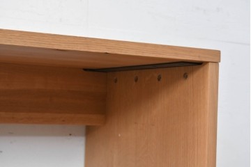 中古　希少な廃番品　無印良品(MUJI)　オーク無垢材　すっきりとしたデザインのデスク　(R-087754)