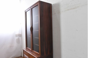 和製ヴィンテージ　ローズウッド材　木目の美しいキャビネット　(R-087756)