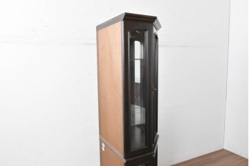 中古　美品　カリモク家具(karimoku)　多面ガラスのショーケース　定価約25万円　(R-087758)