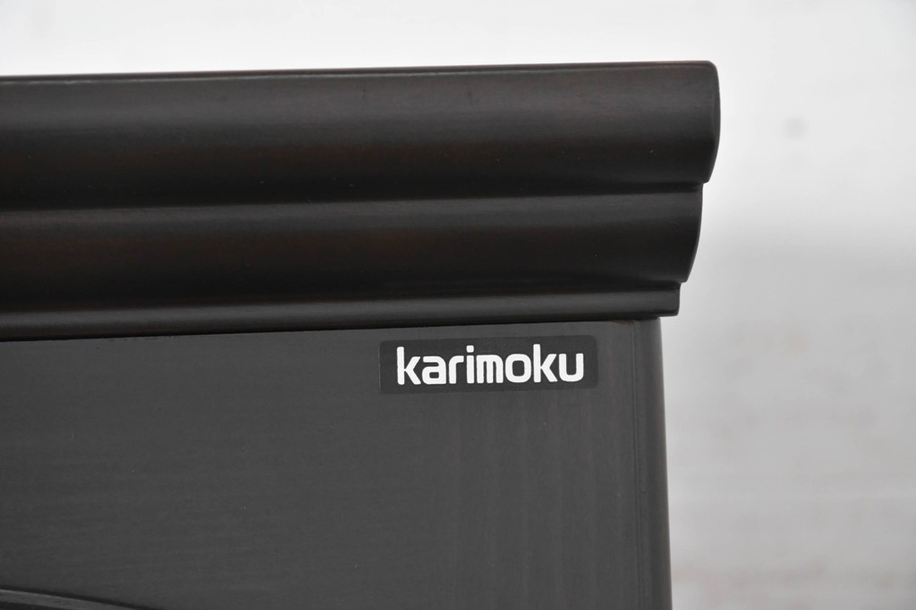 中古　美品　カリモク家具(karimoku)　多面ガラスのショーケース　定価約25万円　(R-087758)