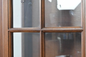 中古　美品　イタリア　アーチトップが優美な象嵌入りガラスキャビネット　(R-087759)