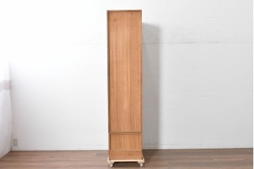 和製ヴィンテージ　希少デザイン　チーク材　丸い引き手が印象的なワードローブ　(R-087761)