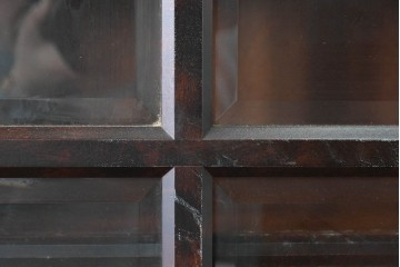 中古　北海道民芸家具　OM168特注品　カバ材　重厚な雰囲気の収納棚　(R-087768)