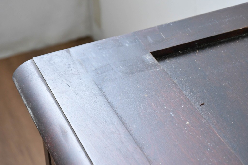 《天板取り付け加工費込み》中古　北海道民芸家具　カバ材　端正なフォルムのテレビボード　(R-087770)