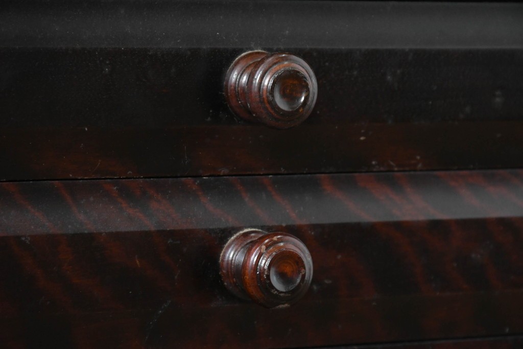 《天板取り付け加工費込み》中古　北海道民芸家具　カバ材　端正なフォルムのテレビボード　(R-087770)