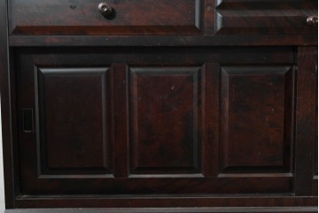 《天板取り付け加工費込み》中古　北海道民芸家具　カバ材　端正なフォルムのテレビボード　(R-087770)