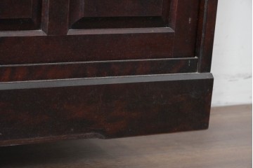 《天板取り付け加工費込み》中古　北海道民芸家具　カバ材　端正なフォルムのテレビボード　(R-087770)