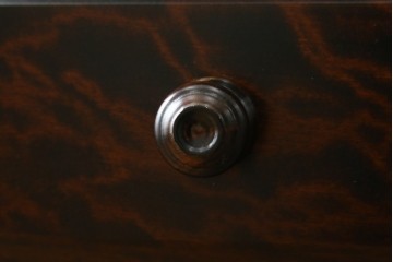 中古　北海道民芸家具　カバ材　端正なフォルムのテレビボード　(R-087770)